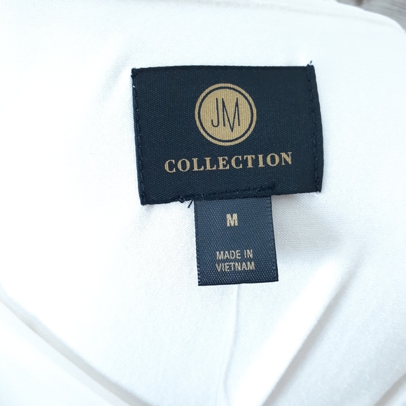 JM Collection Blouse M Flutter Sleeve Necklace 779 - Picture 5 of 7